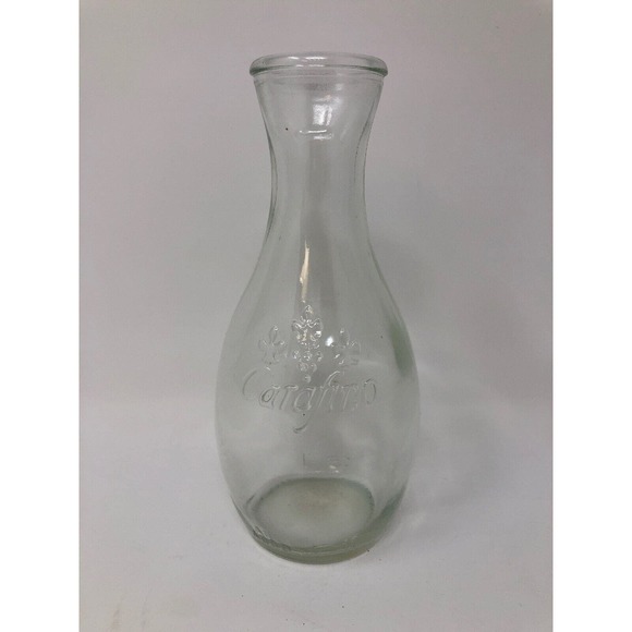 Carafino Clear Glass Bottle 8oz 25cl Wine Vinegar Dressing Pourer 6.25" Cruet - Picture 1 of 7